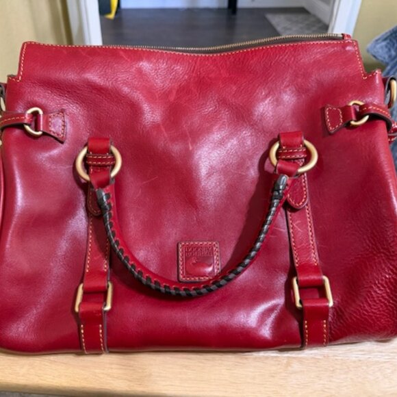 Large Florentine Red Dooney & Bourke Satchel - Picture 2 of 10